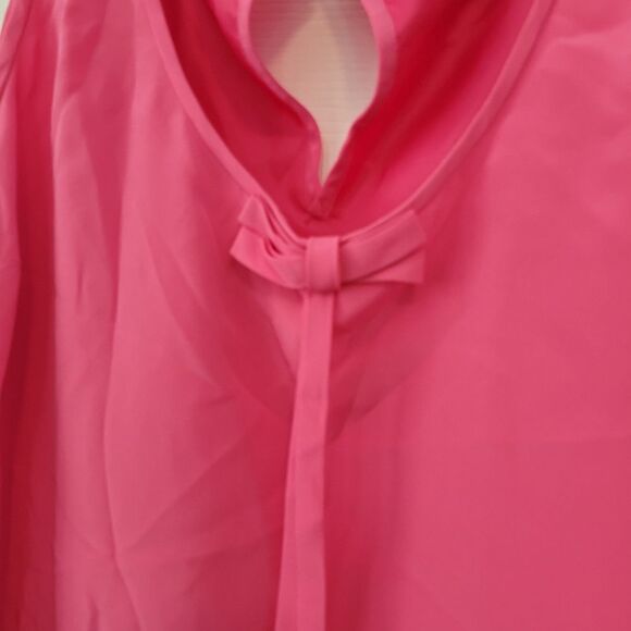 Kate Spade Bow Detail Silk Tank Pink Size Large - Picture 3 of 5